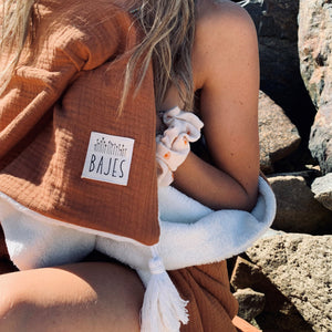 Serviette de plage caramel