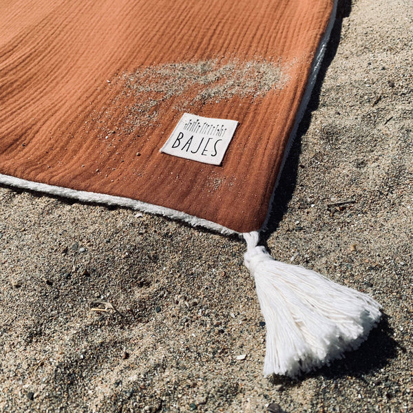 Serviette de plage caramel